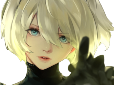 Sticker 2b nier automata cheveux blanc yeux bleu opale de brienne fic bloop par Bl0op