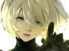 2b nier automata cheveux blanc yeux bleu opale de brienne fic bloop