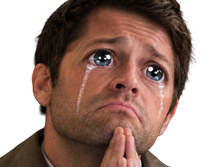 Sticker supernatural castiel cute mignon triste pleurer abandon abandonner pitie pls merveilleux par XDREAD