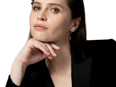 Sticker felicity jones star wars cheveux noir yeux vert erato poetesse non romancable dommage fic bloop par Bl0op