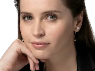 Sticker felicity jones star wars cheveux noir yeux vert erato poetesse non romancable dommage fic bloop par Bl0op