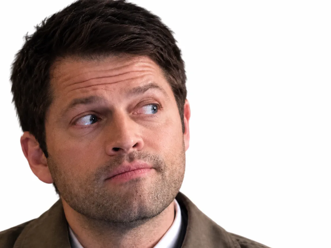 Sticker supernatural crowley perplexe moqueur troll lol wtf choquer choque dedain par XDREAD