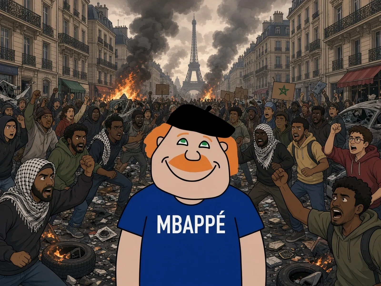 Sticker blanc cuck republique candaule republicain remplacement gr africanisation islamisation colonisation france francais depot bilan veau par ProlapsusDeBHL