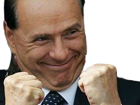 Sticker silvio berlusconi il cavaliere homme politique affaires italien classe bg foot premier ministre italie par PubliusOvidius