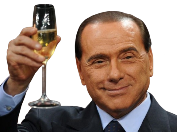 Sticker silvio berlusconi il cavaliere homme politique affaires italien classe bg foot premier ministre italie par PubliusOvidius
