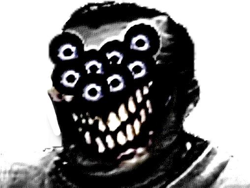 Sticker risitas moche immondice creepy aya monstre trauma par Immondice-Creator