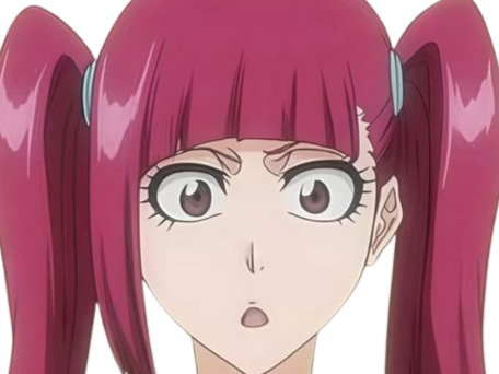 Sticker riruka dokugamine bleach cheveux yeux rouge bonnet couettes frange fullbring fic bloop par Bl0op