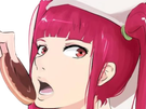 riruka dokugamine bleach cheveux yeux rouge bonnet couettes frange fullbring fic bloop