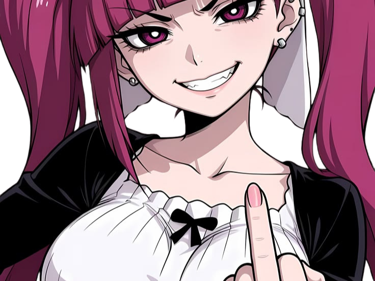 Sticker riruka dokugamine bleach cheveux yeux rouge bonnet couettes frange fullbring fic bloop par Bl0op