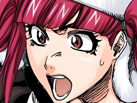 Sticker riruka dokugamine bleach cheveux yeux rouge bonnet couettes frange fullbring fic bloop par Bl0op