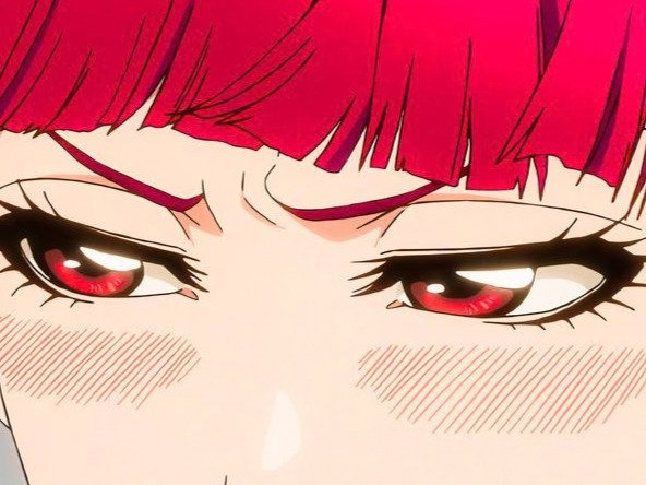 Sticker riruka dokugamine bleach cheveux yeux rouge bonnet couettes frange fullbring fic bloop par Bl0op