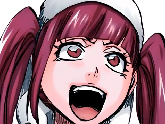 Sticker riruka dokugamine bleach cheveux yeux rouge bonnet couettes frange fullbring fic bloop par Bl0op