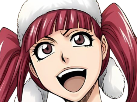 Sticker riruka dokugamine bleach cheveux yeux rouge bonnet couettes frange fullbring fic bloop par Bl0op