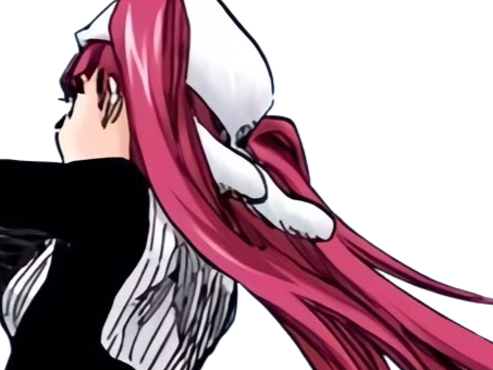 Sticker riruka dokugamine bleach cheveux yeux rouge bonnet couettes frange fullbring fic bloop par Bl0op