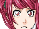 riruka dokugamine bleach cheveux yeux rouge bonnet couettes frange fullbring fic bloop