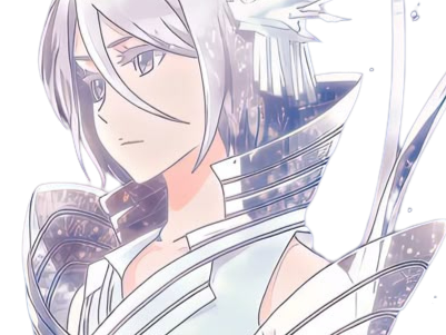 Sticker rukia kuchiki bleach bankai cheveux yeux blanc bleu glace yuki onna yuki onna fic bloop par Bl0op