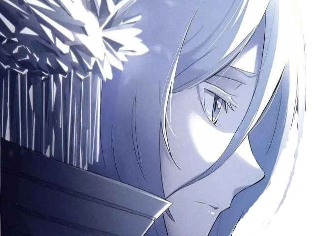 Sticker rukia kuchiki bleach bankai cheveux yeux blanc bleu glace yuki onna yuki onna fic bloop par Bl0op