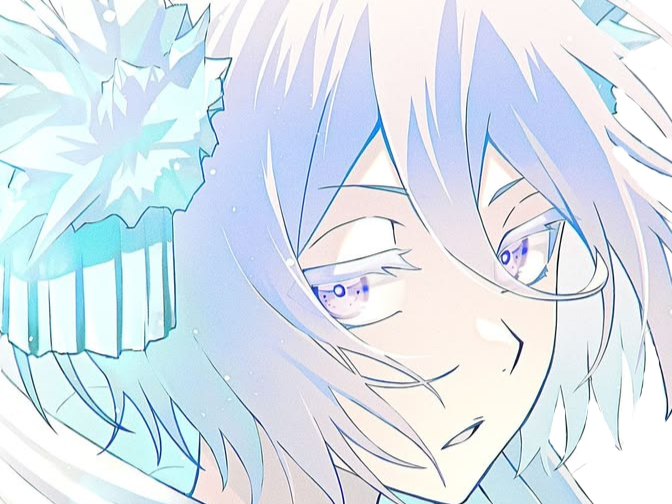 Sticker rukia kuchiki bleach bankai cheveux yeux blanc bleu glace yuki onna yuki onna fic bloop par Bl0op