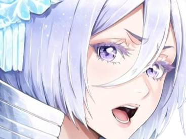 Sticker rukia kuchiki bleach bankai cheveux yeux blanc bleu glace yuki onna yuki onna fic bloop par Bl0op
