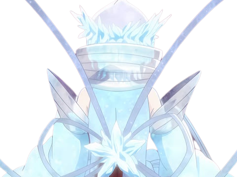 Sticker rukia kuchiki bleach bankai cheveux yeux blanc bleu glace yuki onna yuki onna fic bloop par Bl0op