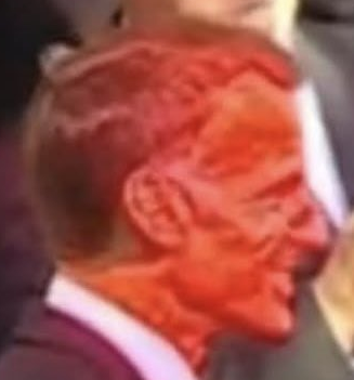 Sticker macron satan demon pape rouge par nufzer