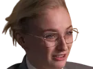 sophie turner secretaire lunettes blonde cheveux attaches 2026 femme actrice trentaine trentenaire