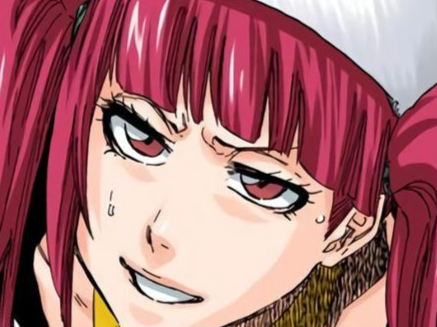 Sticker riruka dokugamine bleach cheveux yeux rouge bonnet couettes frange fullbring fic bloop par Bl0op