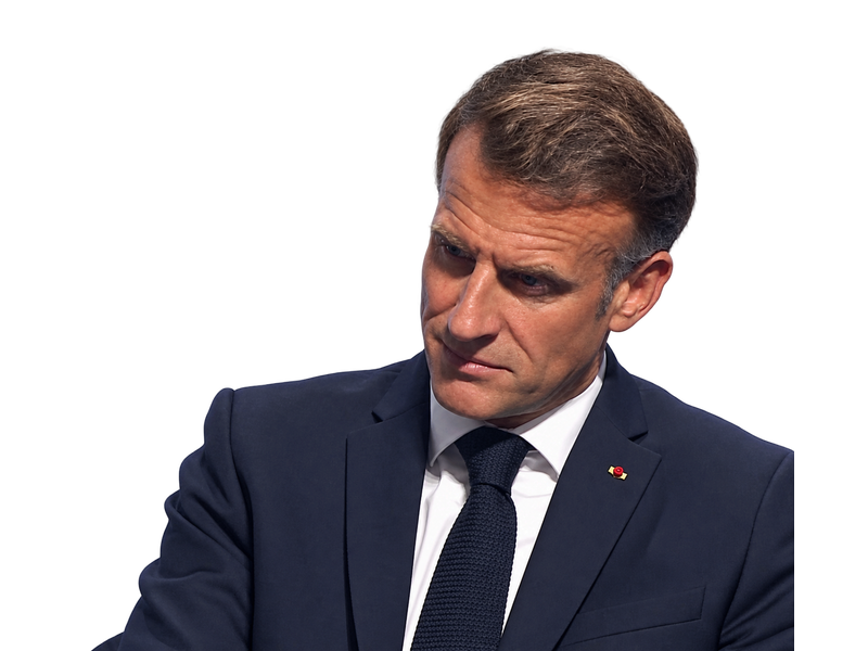 Sticker macron inquietant sombre emmanuel serieux par hypop
