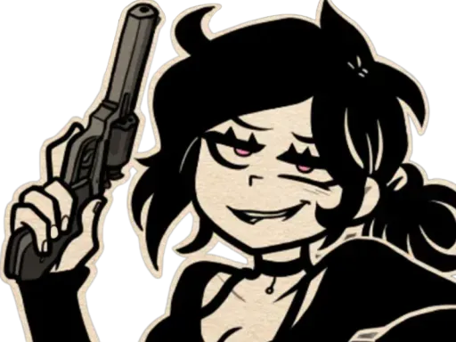 Sticker coffin kj ashley leyley pistolet revolver graves kikoojap backup par Crytek