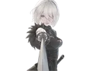 2b nier automata androide epee menace
