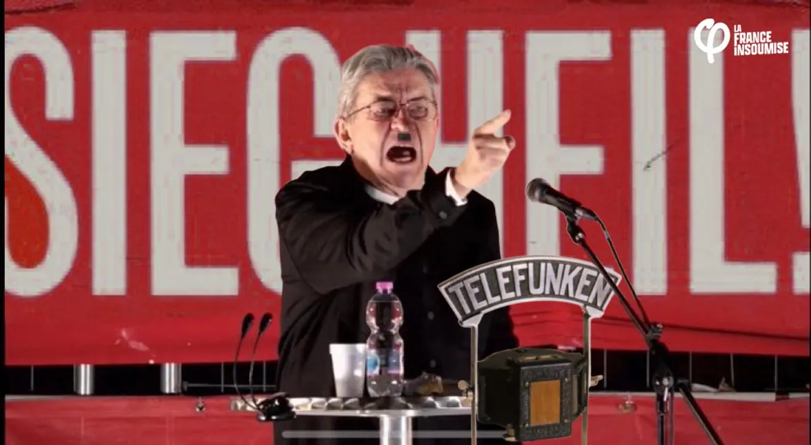 Sticker melenchon nazi ss facho antisemite discours furer par Madza