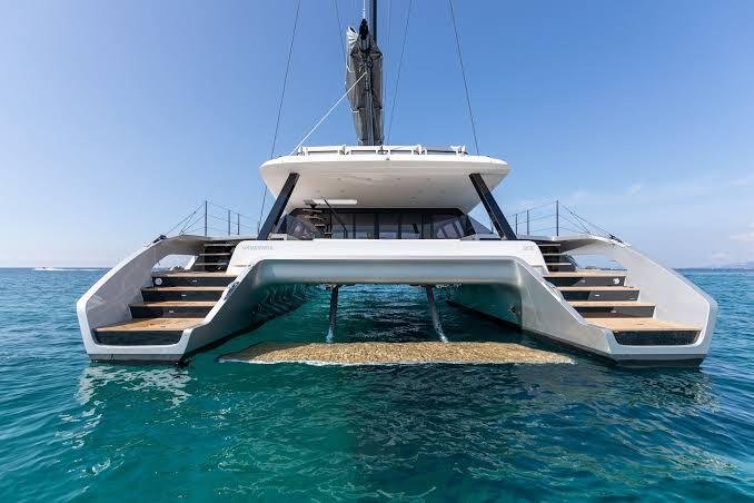 Sticker bateau catamaran marin mer par Seauzay