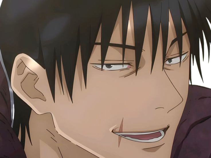 Sticker toji fushiguro jujutsu kaisen jjk jean du bellay cheveux noir cicatrice fic bloop par Bl0op
