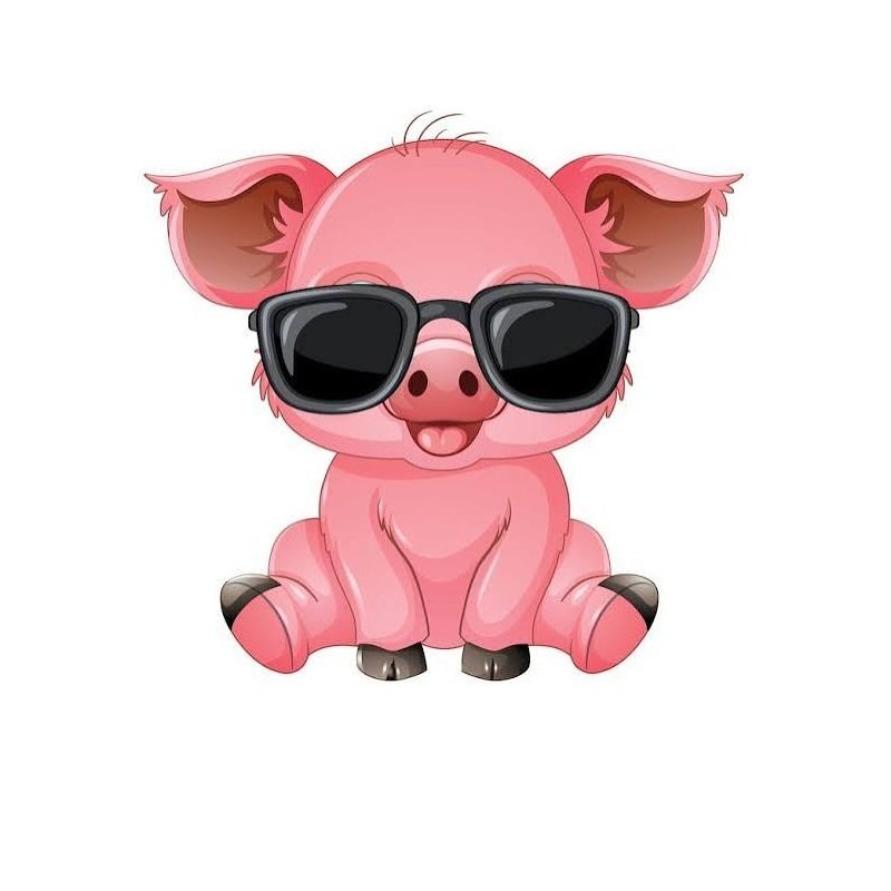 Sticker cochon porc porcinet cochonaille lunettes mignon animal par ProlapsusDeBHL