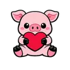 cochon porc porcinet cochonaille mignon animal coeur