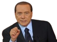 Sticker silvio berlusconi il cavaliere homme politique affaires italien classe bg foot premier ministre italie par PubliusOvidius