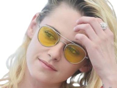 Sticker kristen stewart actrice americaine blonde yeux verts femme cannes lunettes annees 2022 2020s par PubliusOvidius