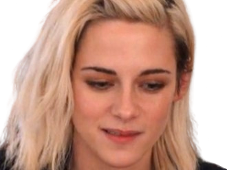 Sticker kristen stewart actrice americaine blonde yeux verts femme sans lunettes annees 2022 2020s par PubliusOvidius