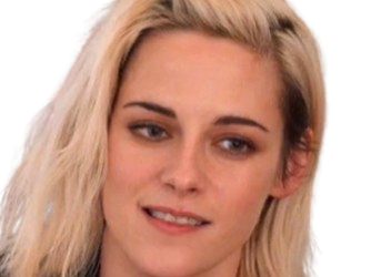 Sticker kristen stewart actrice americaine blonde yeux verts femme sans lunettes annees 2022 2020s par PubliusOvidius