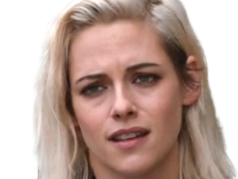 Sticker kristen stewart actrice americaine blonde yeux verts femme sans lunettes annees 2022 2020s par PubliusOvidius