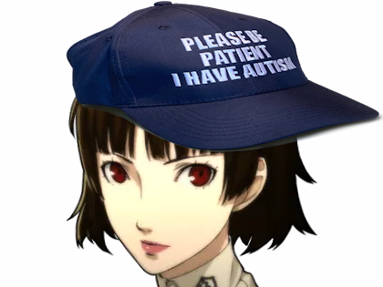 Sticker makoto nijima autiste autism casquette amelie fic par Vikocow
