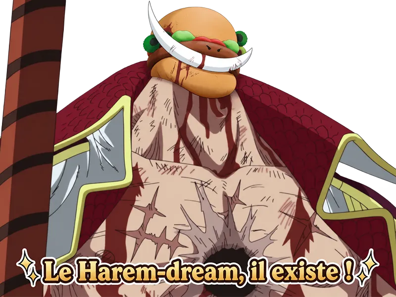 Sticker hambourger ham bourger op fic auteur empereur yonko one piece barbe blanche harem dream par Dark-63