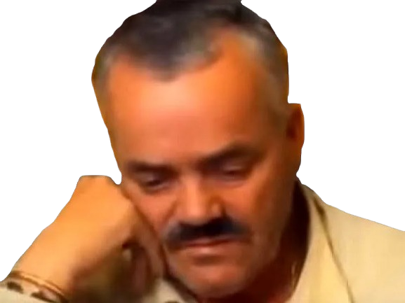 Sticker risitas triste decu main front par PubliusOvidius