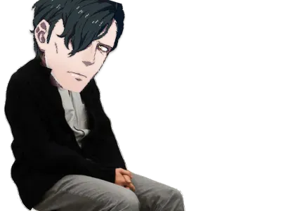 Sticker faust assis triste regarde fic par Jules_Cigognent