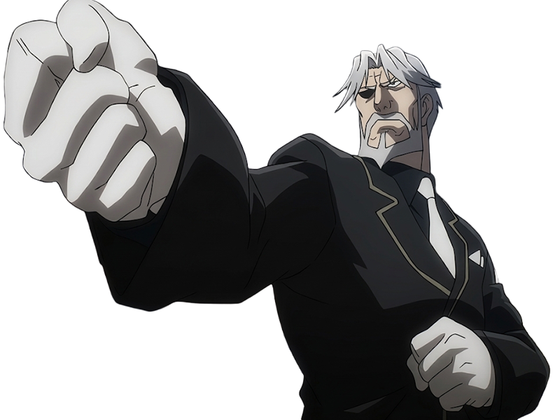 Sticker sebas tian overlord homme anime manga heteromorph dragonoid majordome commandant cheveux blancs yeux bleus par Dark-63