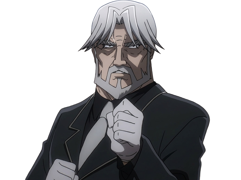 Sticker sebas tian overlord homme anime manga heteromorph dragonoid majordome commandant cheveux blancs yeux bleus par Dark-63
