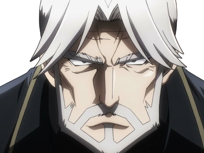Sticker sebas tian overlord homme anime manga heteromorph dragonoid majordome commandant cheveux blancs yeux bleus par Dark-63