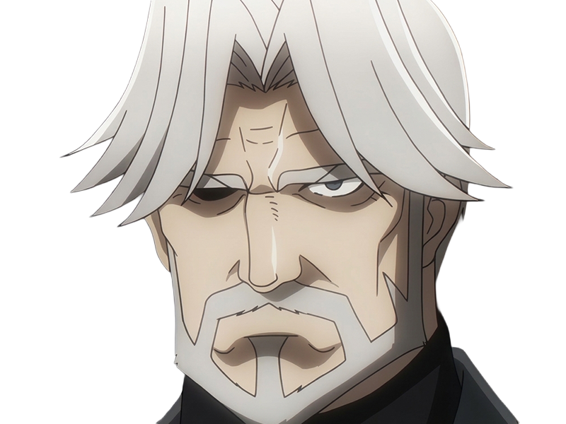Sticker sebas tian overlord homme anime manga heteromorph dragonoid majordome commandant cheveux blancs yeux bleus par Dark-63