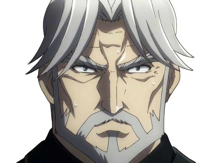 Sticker sebas tian overlord homme anime manga heteromorph dragonoid majordome commandant cheveux blancs yeux bleus par Dark-63