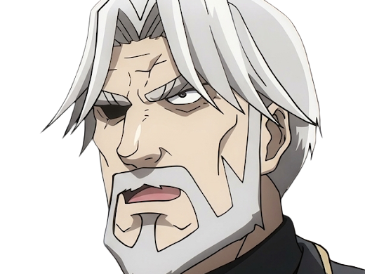 Sticker sebas tian overlord homme anime manga heteromorph dragonoid majordome commandant cheveux blancs yeux bleus par Dark-63